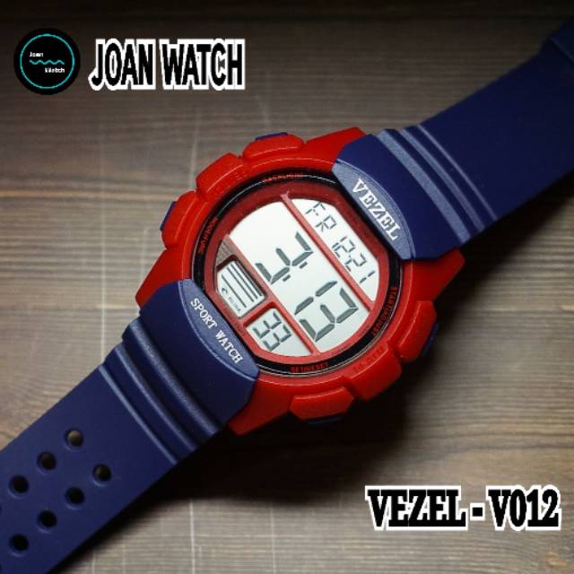 VEZEL -V012- JAM TANGAN DIGITAL - RED / BLUE