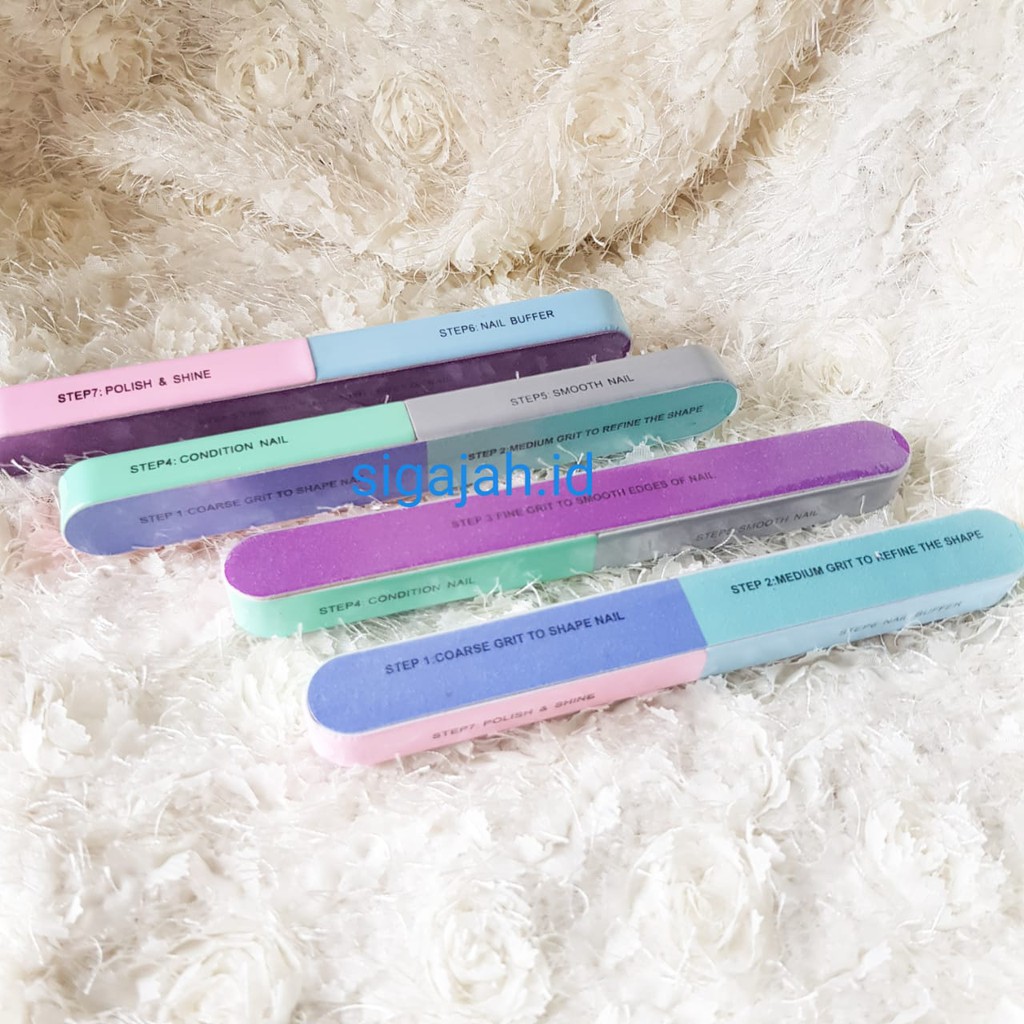 KIKIRAN KUKU KILAP KIKIR MENGKILAP NAIL FILE BUFFER SHINER 7 in 1