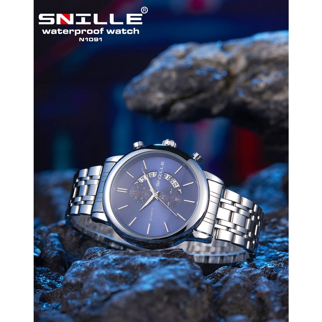 Snille Jam Tangan Rantai Wanita Unisex Original Asli Anti Air Waterproof 1091