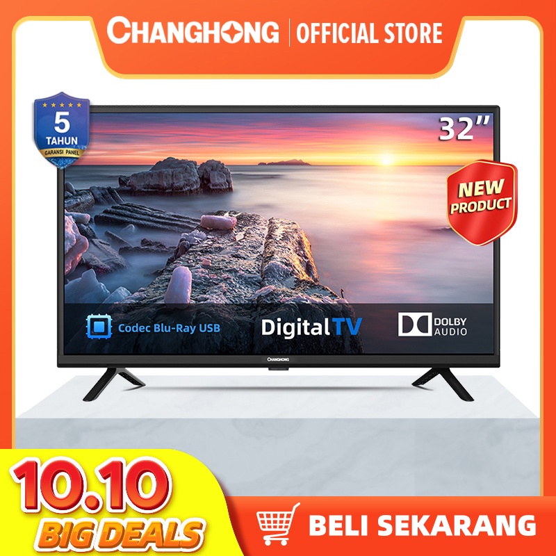 Changhong 32 Inch Digital LED TV (L32G5W) HD TV-HDMI-USB Moive