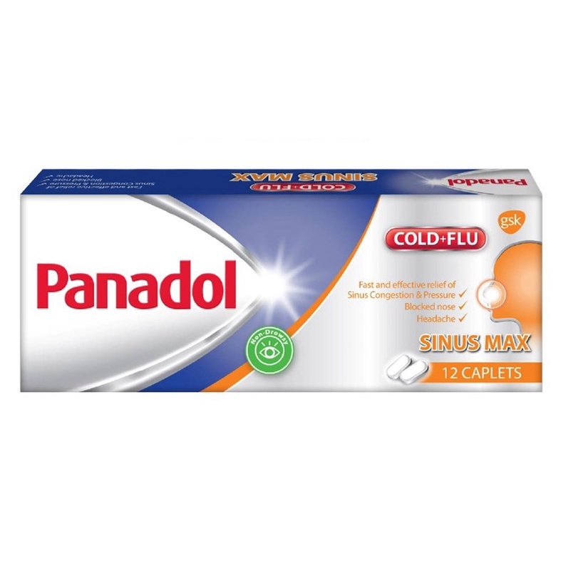 Panadol Singapore Panadol SinusMAX Isi 12 Kaplet Sinus Max Untuk Hidung Tersumbat