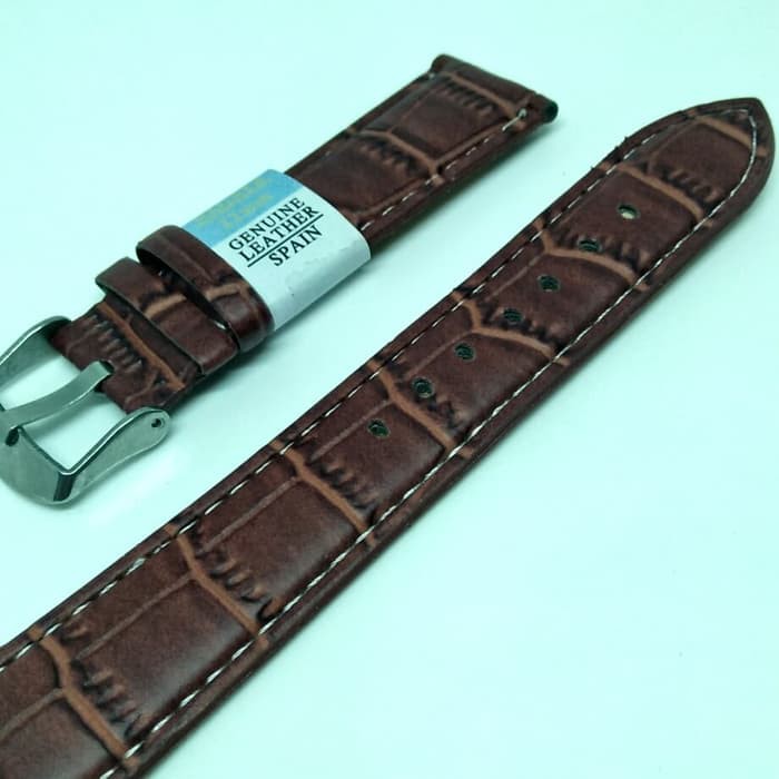 strap 22mm genuine leather tali jam tangan merk nagata murah meriah