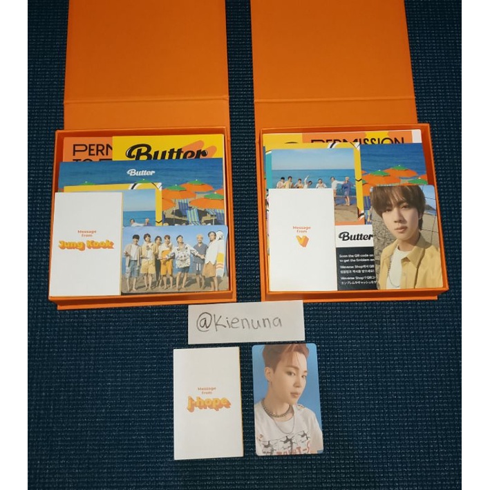 Album Butter Peach Group + MC Jk, Album Butter Peach Jin + MC V, PC Cream Jimin + MC j-hope