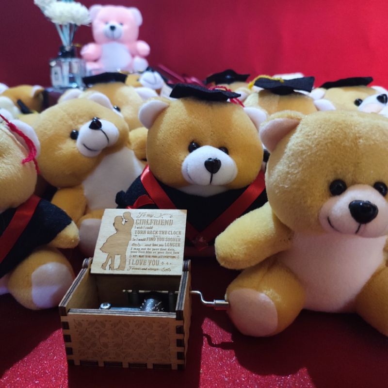 HAMPERS MINI LUCU BONEKA TEDDY BEAR MINI SIZE / KOTAK MUSIK / KOTAK KADO HADIAH SPESIAL