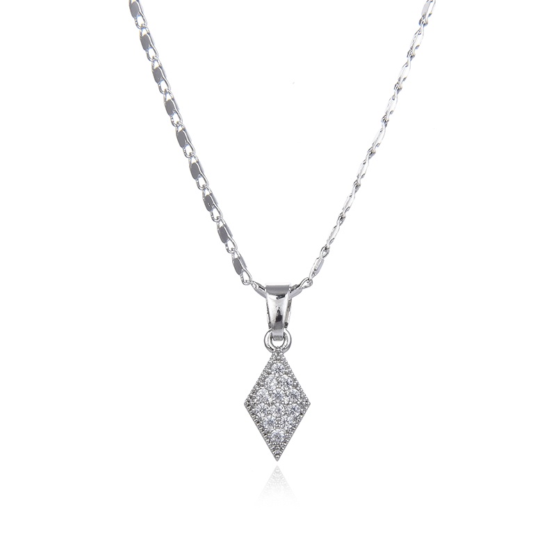 Hyl Jewelry Kalung Titaniun Wanita Permata Perhiasan aksesoris perak Lapis Alloy Emas Muda Love Karat Silver Asli Panjang Muda Dan Anti Luntur-33