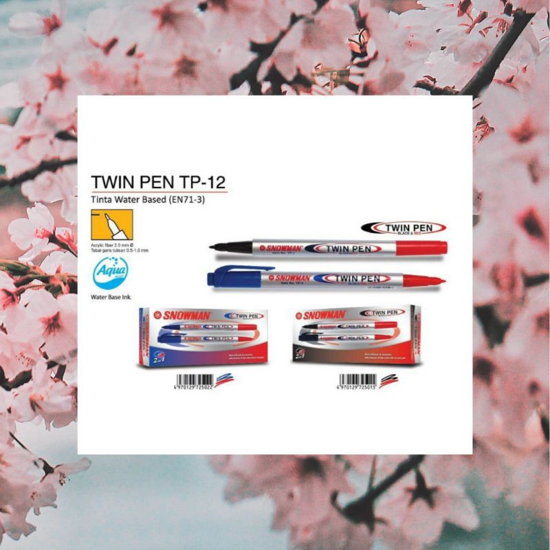 

spidol twin pen TP-1 twin pen 2 warna