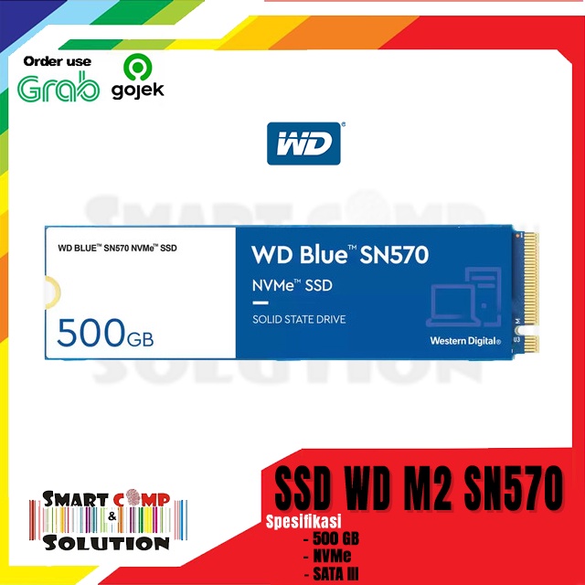 SSD WD Blue SN570 / SN-570 M2 M.2 2280 NVME 500GB 500 GB Original