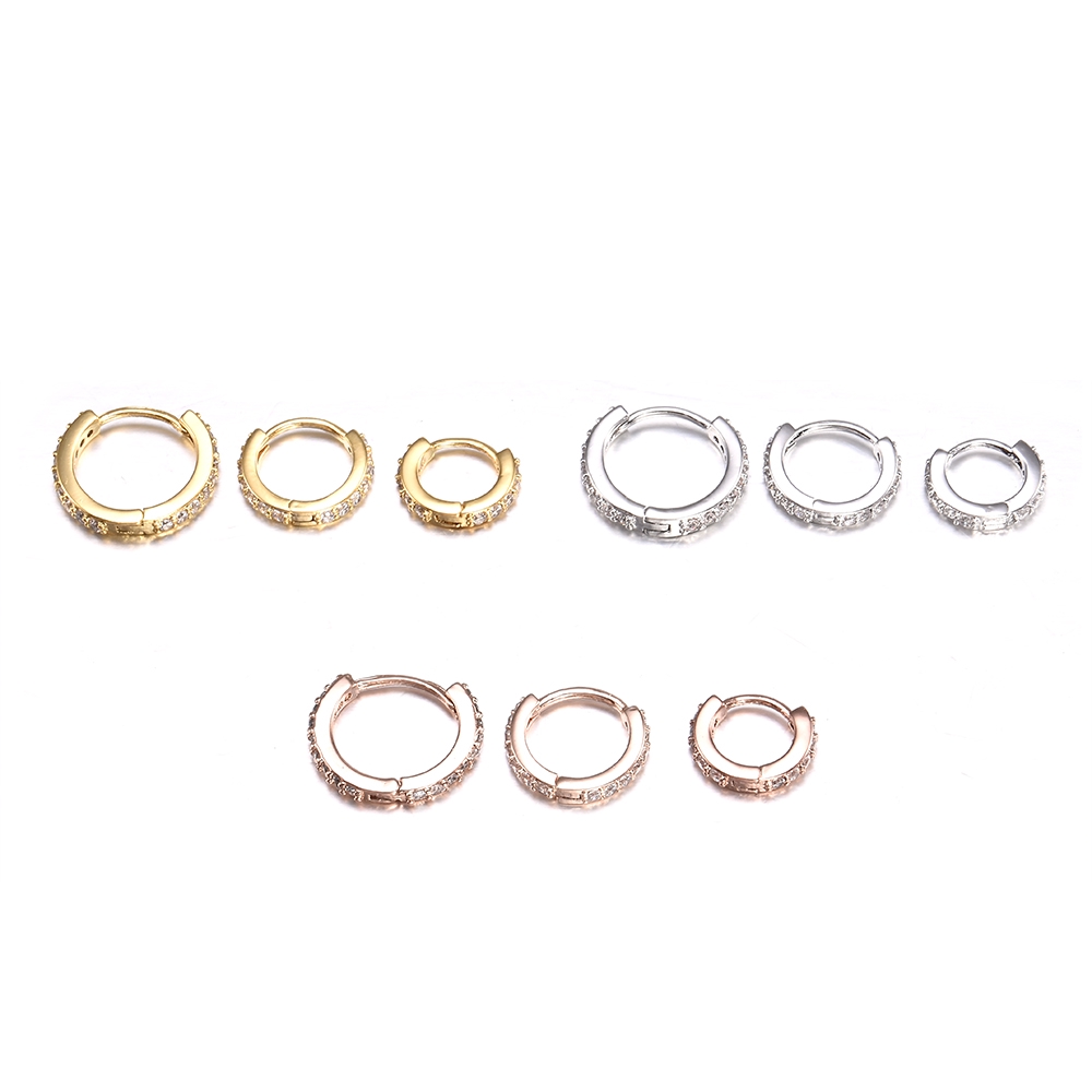 【TERSEDIA &amp; COD】  Anting Tindik Hidung Simpel Warna Rose Gold / Emas / Silver Ukuran 6-10mm