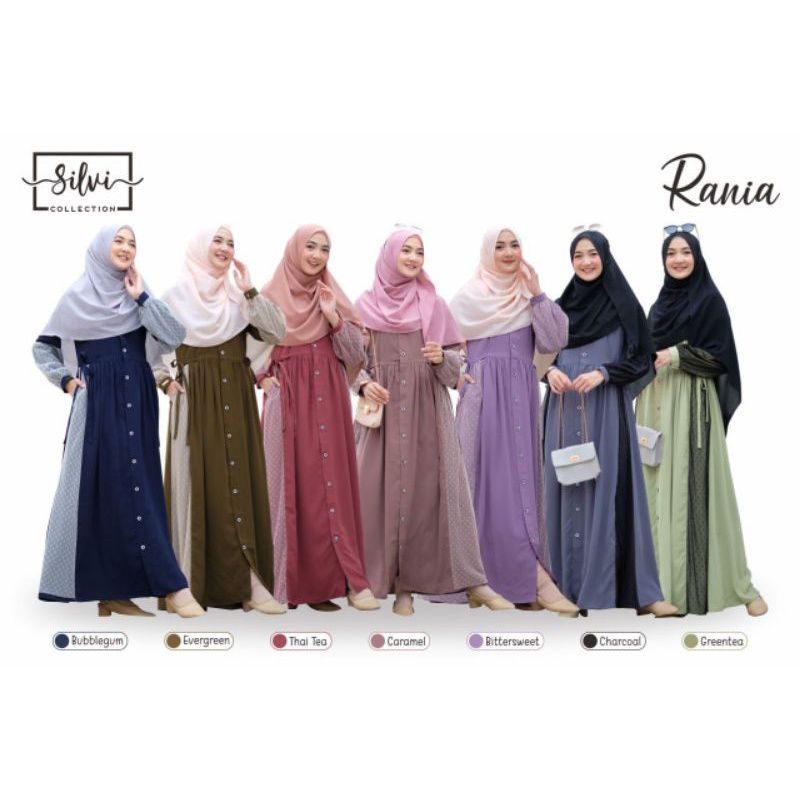 GAMIS RANIA DRESS ONLY &amp; 1 SET KHIMAR || SILVI COLLECTION