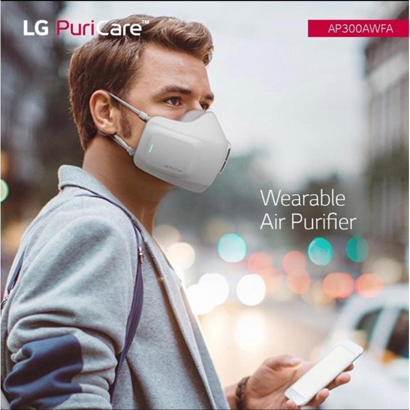 (READY STOCK) LG Mask Wearable Air Puricare [Masker Respirator AP300-AWFA] - Garansi Resmi