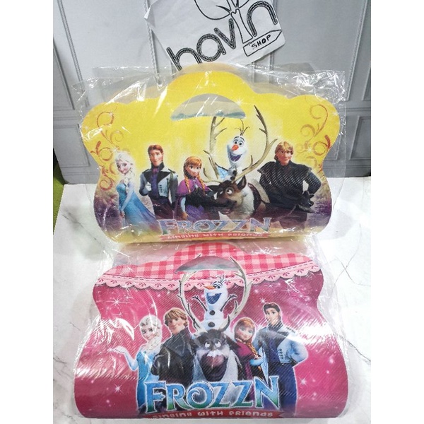 Map Binder/Binder Slip/binder Gliter/binder anak A5-Frozen TAS