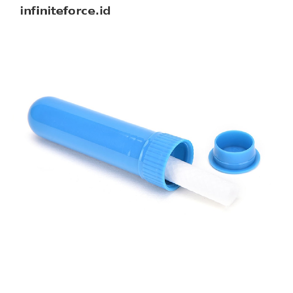 Infiniteforce.id 10pcs Tabung inhaler Kosong Multi Warna Holder Minyak Esensial / Hidung