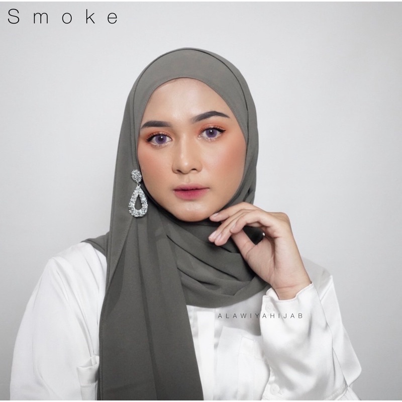 PASHMINA PANJANG EXCLUSIVE ALAWIYAHIJAB 185x75 cm-Smoke