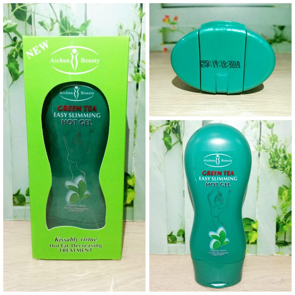 [ORI] AICHUN SLIMMING HOT GEL VARIAN GREENTEA 100% AMPUH MELANGSINGKAN DAN MERAMPINGKAN DALAM 7 HARI