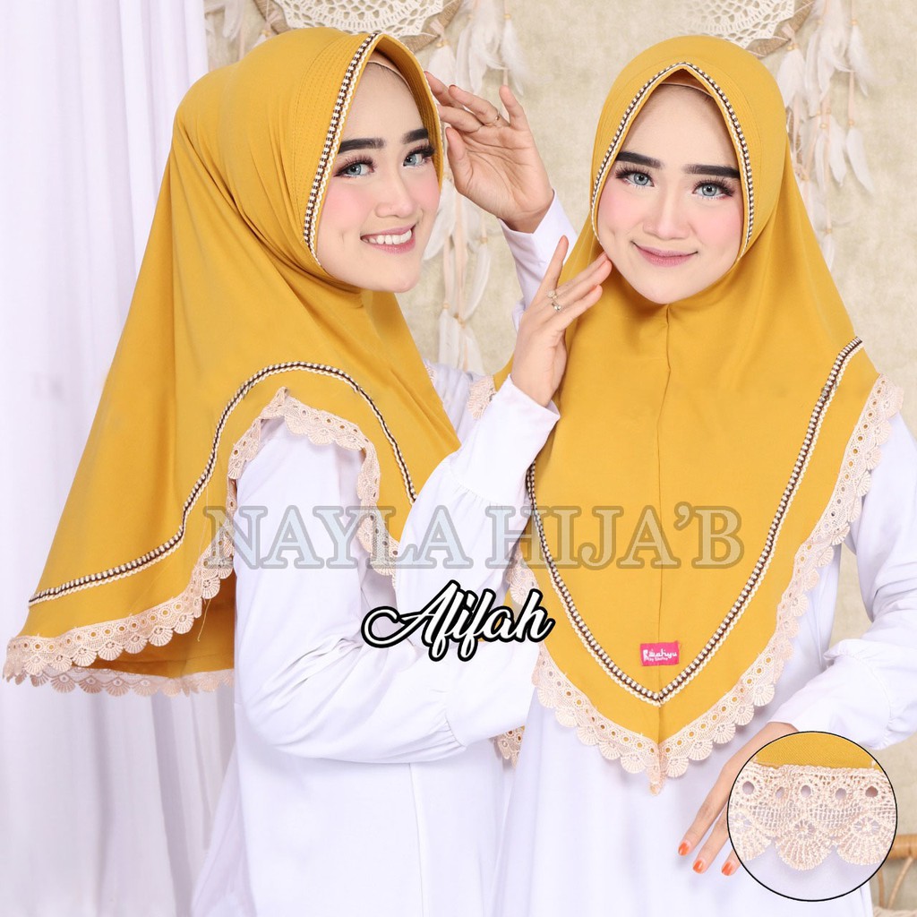 Jilbab Instan Terbaru Hijab Bergo Jersey Premium Afifah Kerudung Bergo Termurah Nayla Hija'b