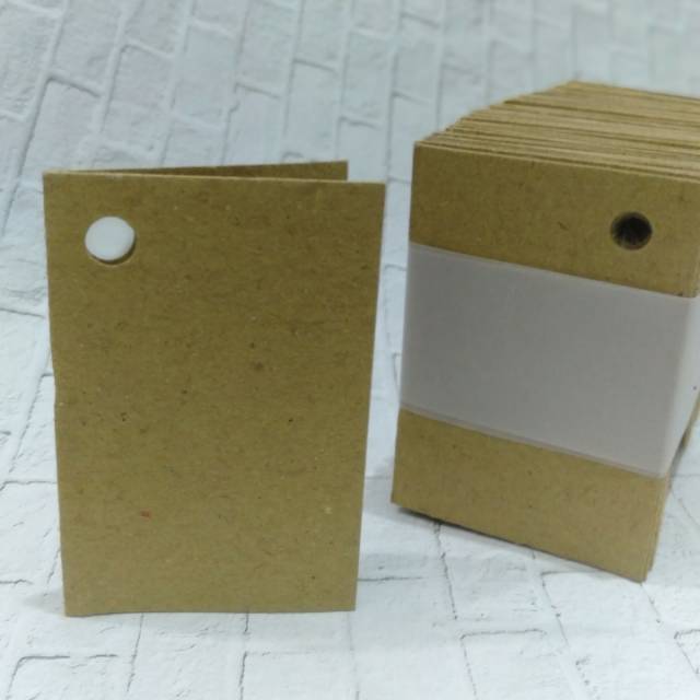 

100pcs Hang Tag Kraft Lipat Horizontal Polos 4x6