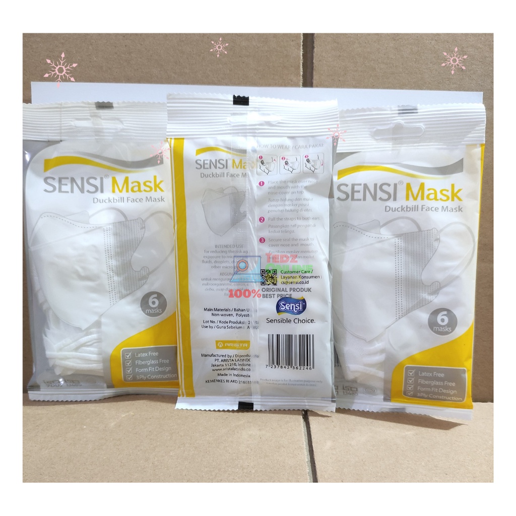 Masker Sensi Duckbill Isi 6 Pcs