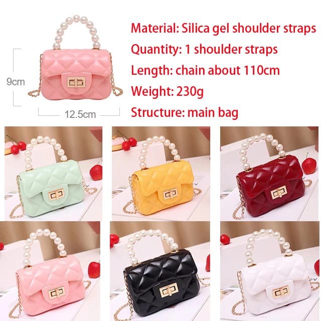 ♥TMALL88♥ Tas Mini Jelly Glossy Rubber Bag Korea