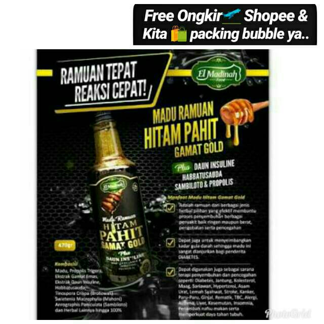 Madu Hitam Pahit Gamat Gold