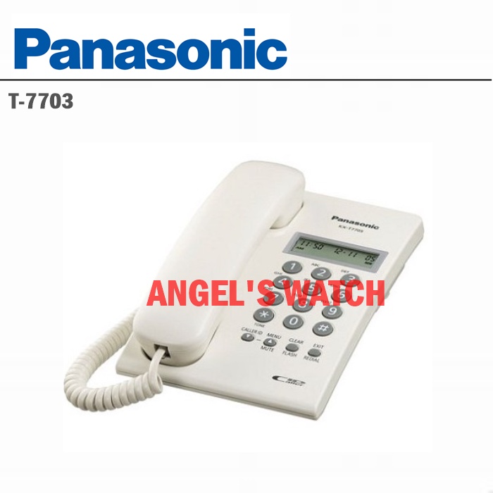 ANGELSWATCH TELEPON KABEL PANASONIC KX-T7703 PESAWAT TELEPON KANTOR TELEPON RUMAH T7703 PUTIH