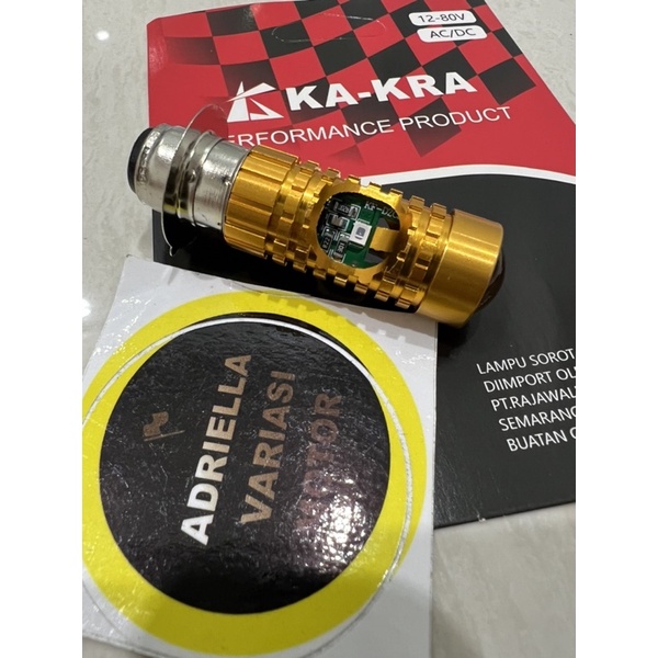 Lampu utama Led H6 laser jauh dekat putih kuning plus senja biru ka-kra Universal