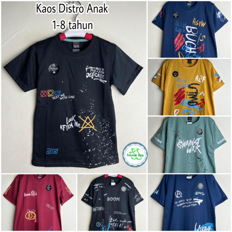 Kaos Distro Anak 2 3 4 5 6 7 8 Tahun Kaos cowok laki laki atasan Distro premium FK kece murah terbaru Fatonah shop Grobogan