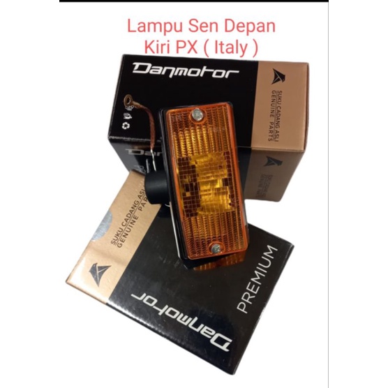 lampu sen vespa  depan kiri merk DANMOTOR