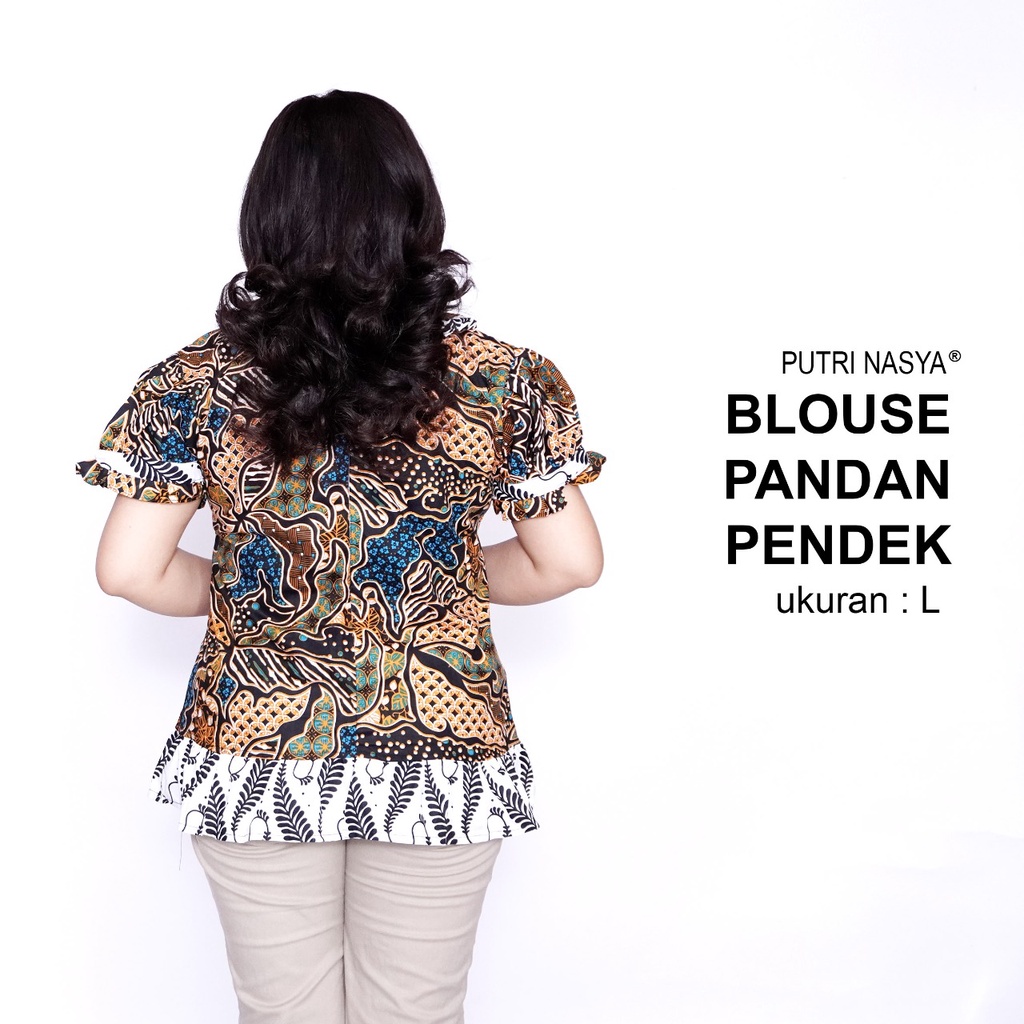 Blouse Batik Big Size LD 140 Wanita Atasan Batik Jumbo S-M-L-XL-2L-3L-4L-5L-6L-7L Model Blus Jumbo Kerja Batik / Blus Batik Big Size Formal Seragam Kantor / Pakaian Batik Kekinian Model Terbaru