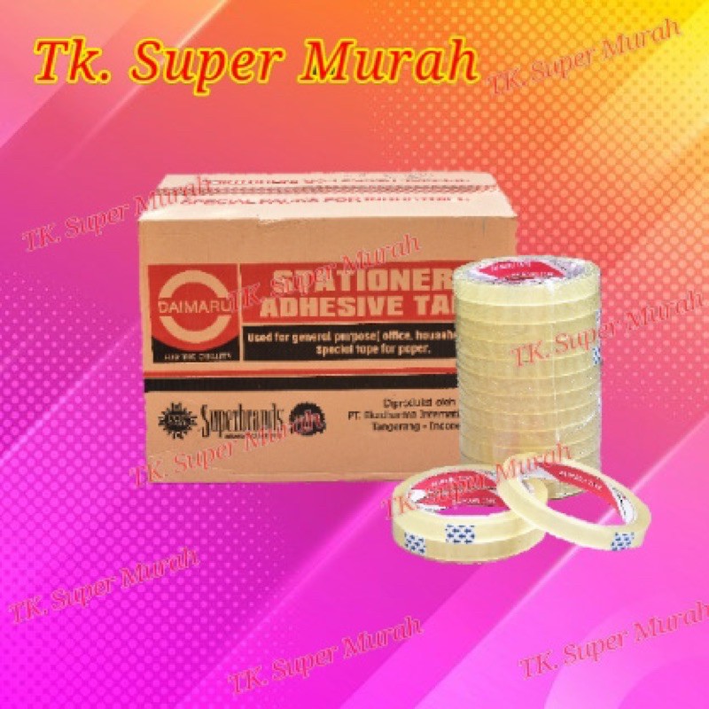 

Selotip/Solasi/Lakban 1/2 inch bening Daimaru