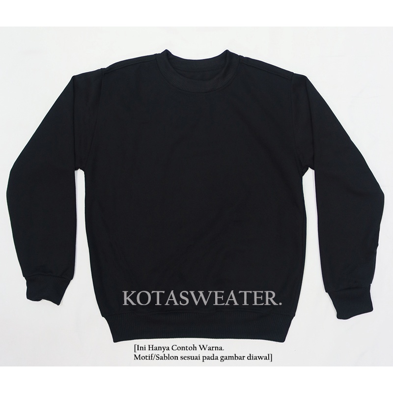 KotaSweater Sweaterpolos Basic Keep Searching Size M-XXL ( Pria & Wanita )-HITAM