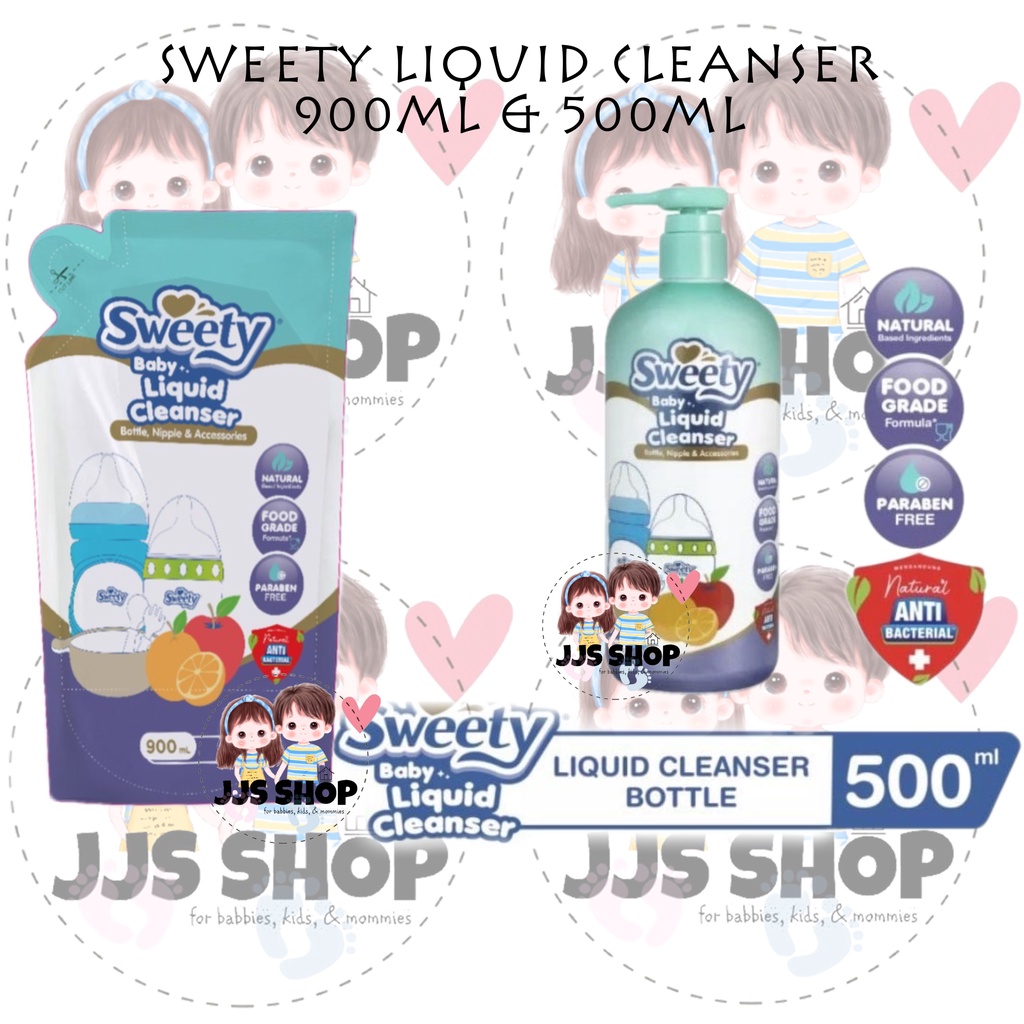 SWEETY BABY LIQUID CLEANSER BOTTLE NIPPLE &amp; ACCESSORIES 200ML 450ML 500ML 900ML BOTOL PUMP REFILL POUCH SABUN CUCI BOTOL PERLENGKAPAN MAKAN ANAK BAYI