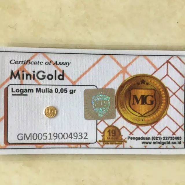 Mini Gold 0 05 Gr Indonesia