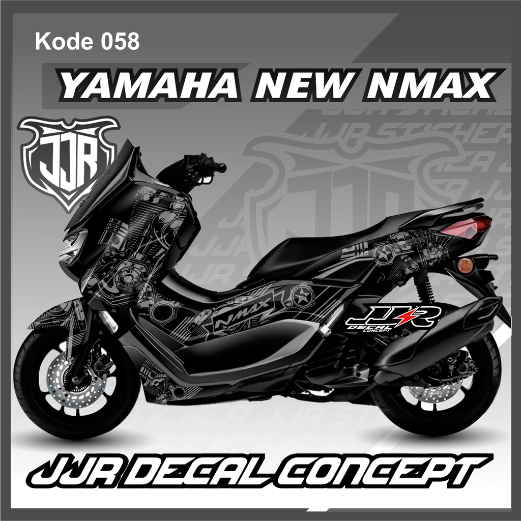 DECAL NMAX NEW 2020-2023  DECAL FULL BODY YAMAHA NEW NMAX KEREN KODE 058 FULL BODY STIKER NMAX