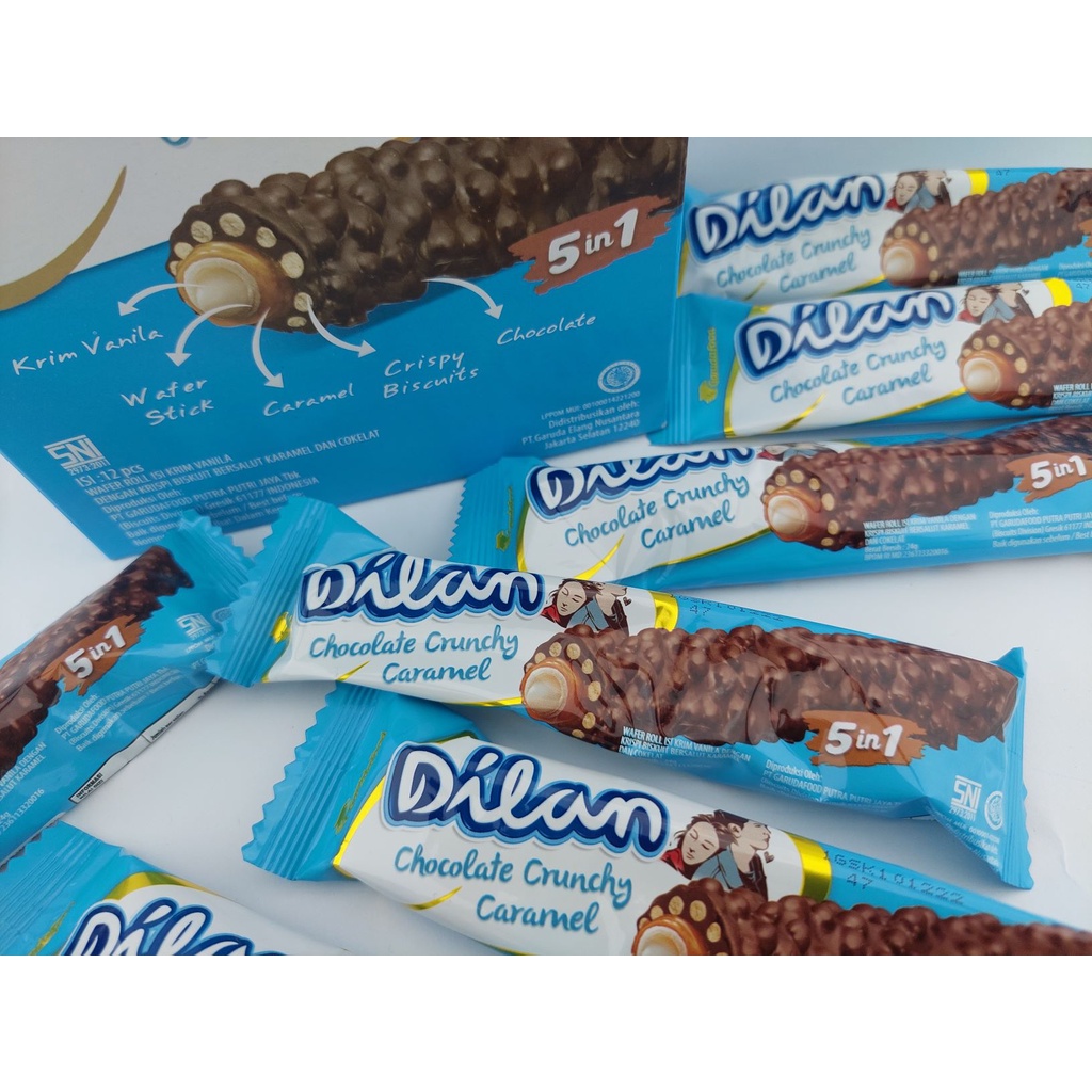 

Sekar_Shop07 Dilan Chocolate Crunchy Caramel (Isi 12 Pcs)