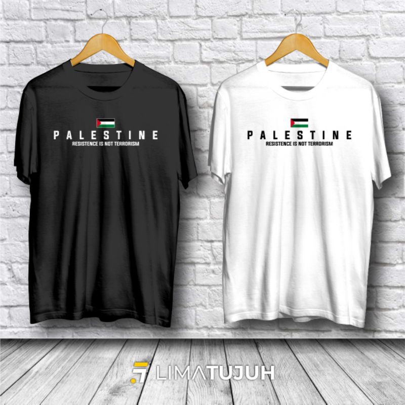 Kaos Baju Palestina / Kaos Bendera Palestina / Kaos Palestina