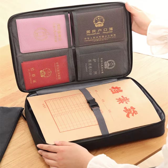 MULTIFUNGSI TAS DOKUMEN / TEMPAT PENYIMPANAN FILE TRAVEL DOCUMENT STORAGE BAG