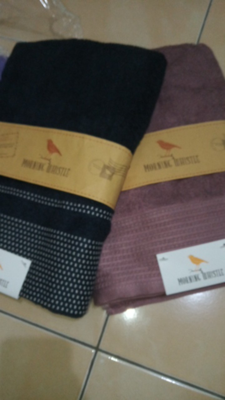 Terry Palmer Handuk Mandi Dewasa Jumbo Bagus Murah Morning Whistle Bamboo Cotton Towel Azura 70x135