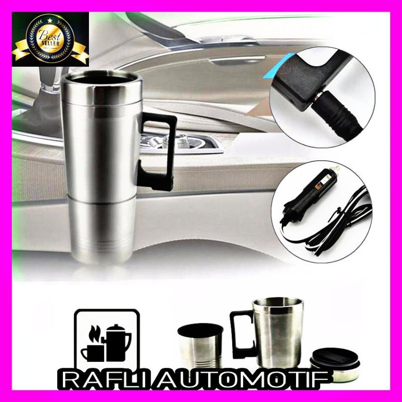Stainless steel car mug Charger Mug Pemanas Elektrik Mobil Portable Gelas Pemanas Air