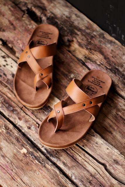 SANDAL KULIT PRIA 05 CEVANY BLACK BROWN TAN KULIT SAPI ASLI ORIGINAL