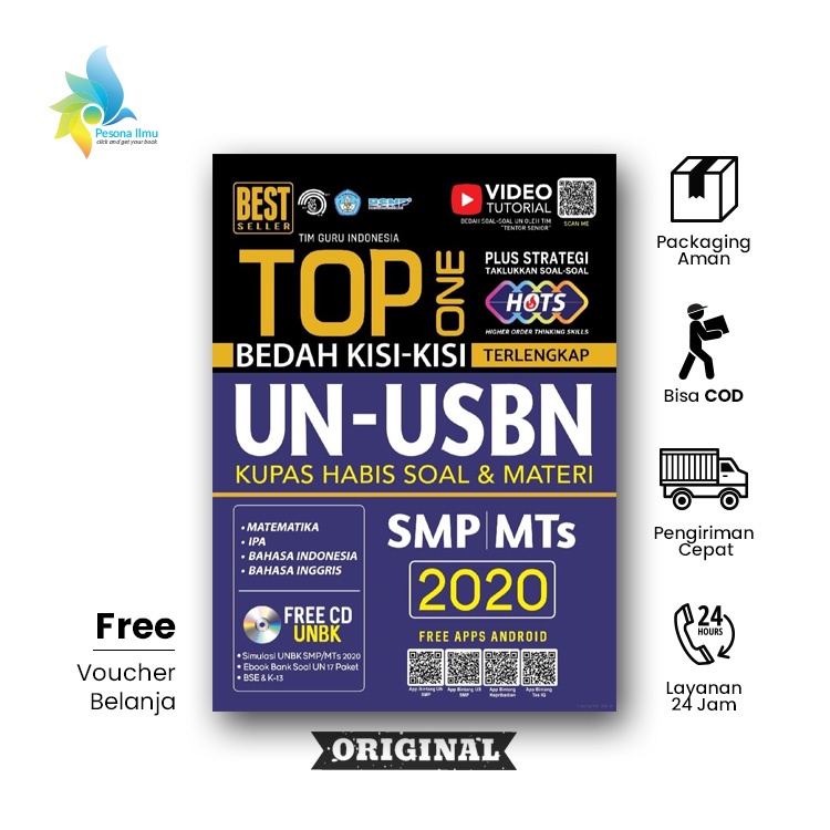 [Ready Stok] MASTER KISI-KISI UN+USBN SMP/MTs 2020 Bonus CD-Top One