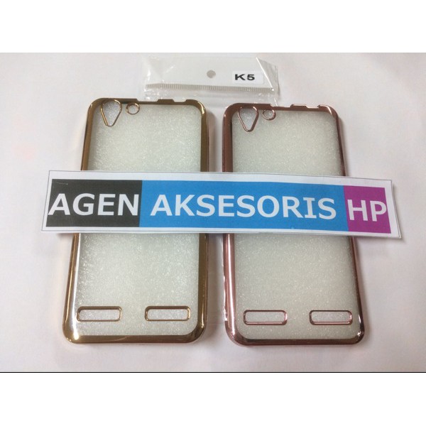 Baru masuk.. Soft Case List Chrome Lenovo K5 Plus K5+ Vibe A6020 Ultrathin Shining