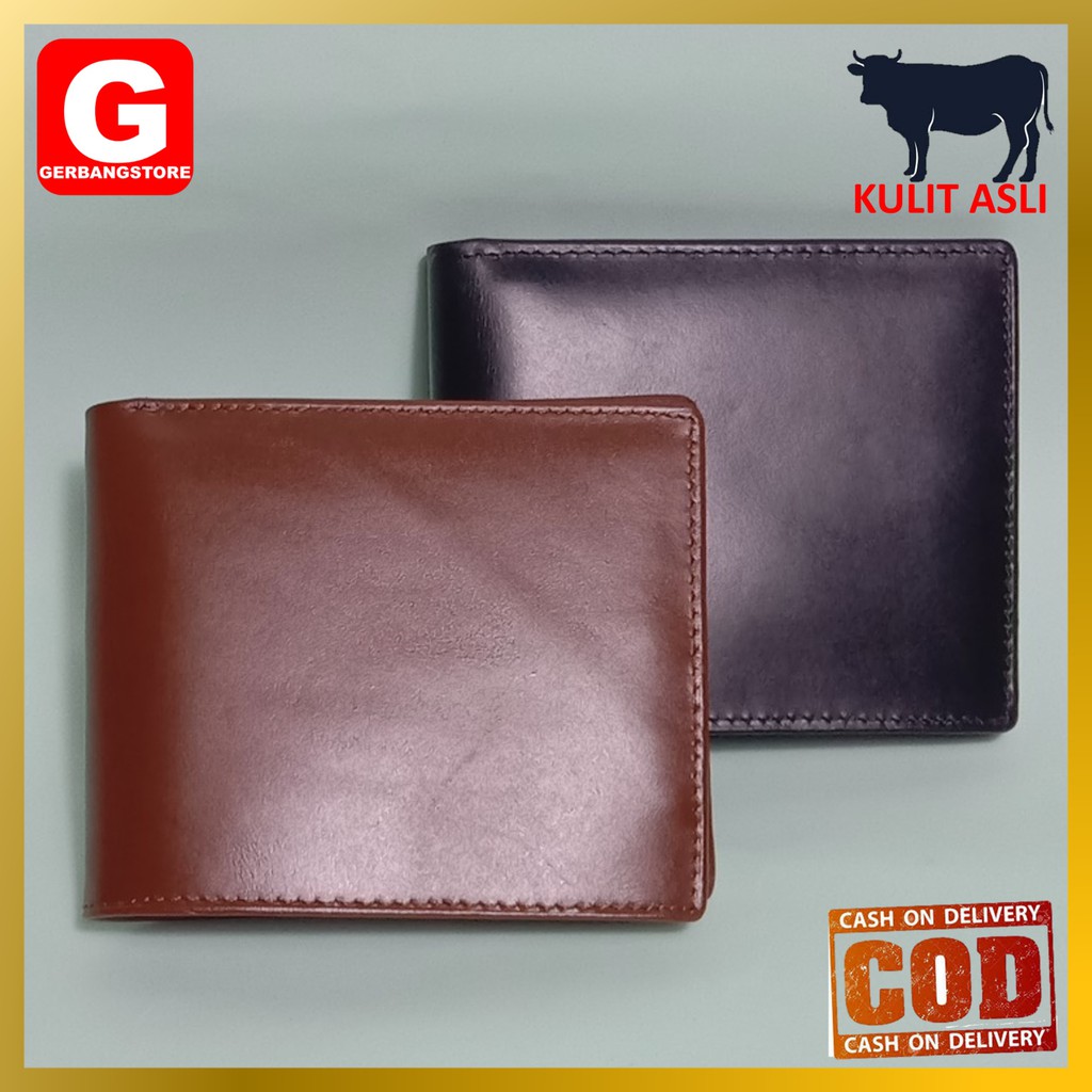 Dompet Pria Kulit Asli Sapi Kartu Banyak Jenis Kulit Pull Up Model Lipat [LKJ Pull Up]