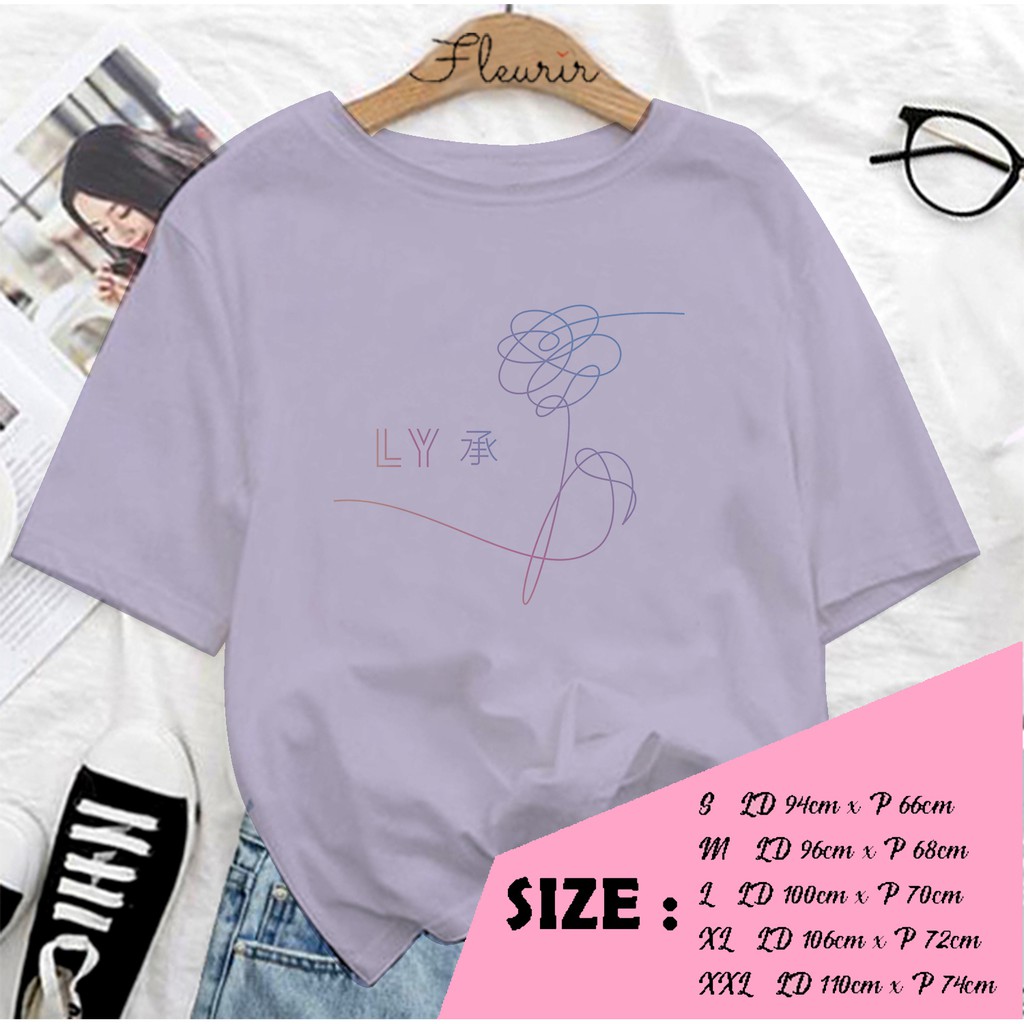 FLEURIR - KAOS OVERSIZE LY  KAOS  KATUN KAOS WANITA DEWASA UNISEX JUMBO