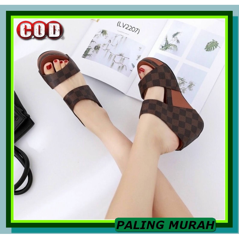 On Sale Wedges Korean Style Sandal Sepatu Waedges Gunung Wanita P AJ153 Sandal Wedges Lv Us49 Cokl