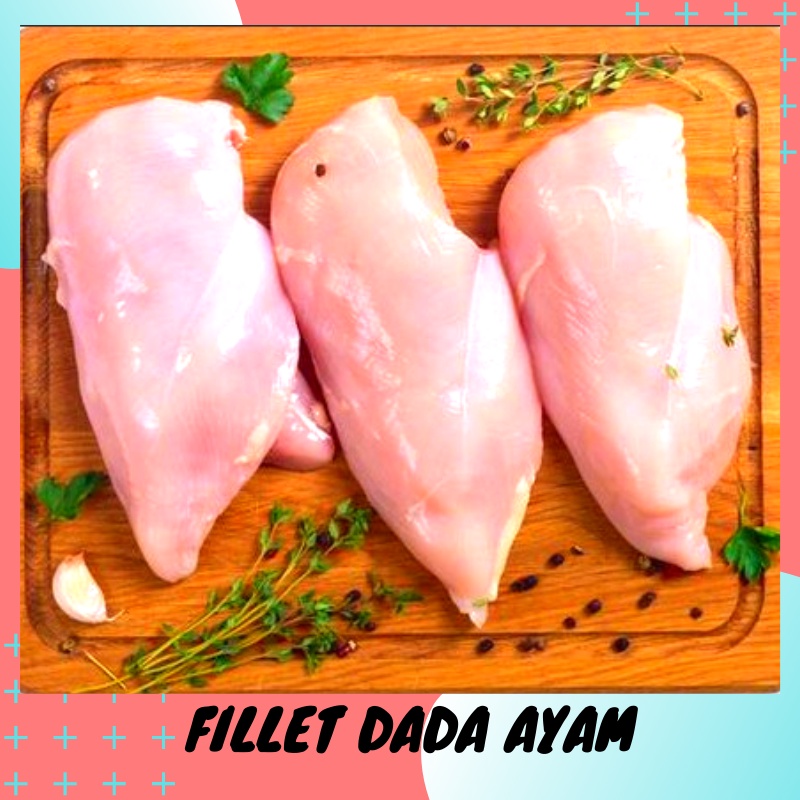 Daging Dada Ayam Filet Fillet 1Kg Boneless Potong Karkas Boriler Beku Segar Fresh Frozen Food Depok Bogor Jakarta