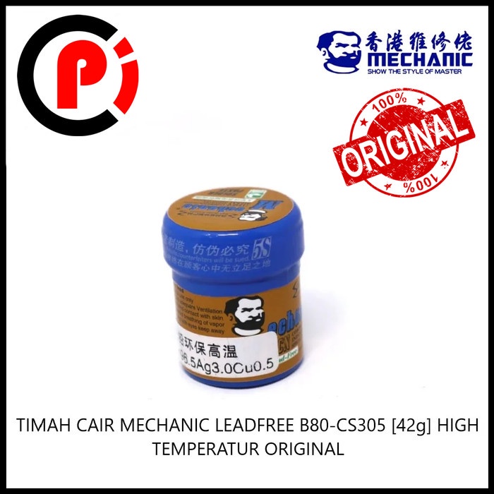 Mechanic Timah Solder Cair LEAD FREE B80 CS305 High Temperature 42Gr