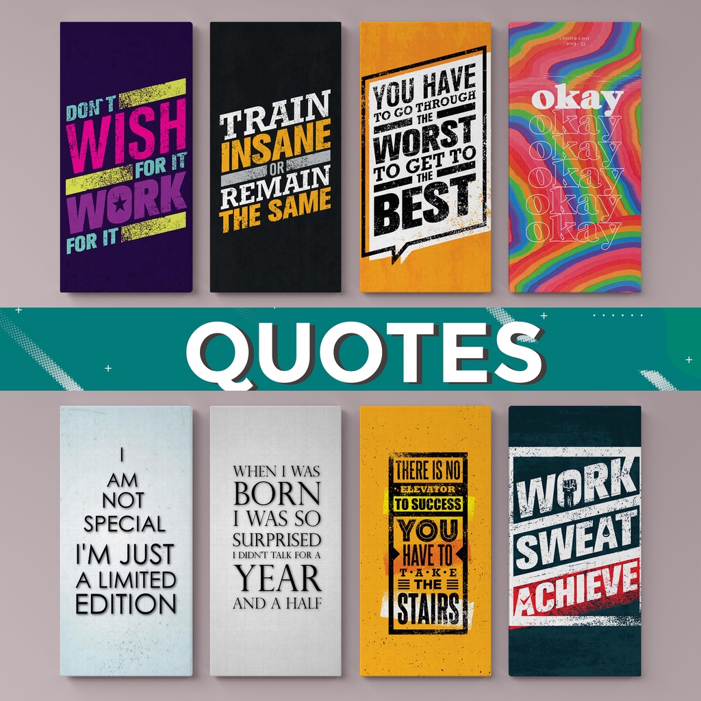irdiHD - MINI Hiasan Dinding Quotes Motivasi Aesthetic Lucu Kayu Kamar Ruang Tamu 10x20 cm