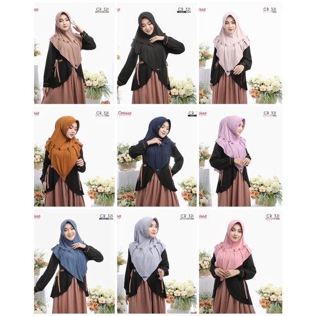 Bergo / Khimar Carissa Bahan Jersey Stella