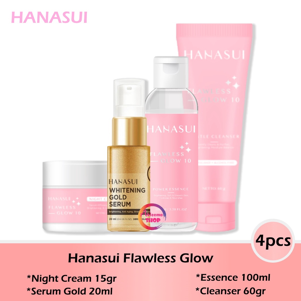 Hanasuit Flawless Glow Paket Perawatan Wajah Malam Hari 4pcs