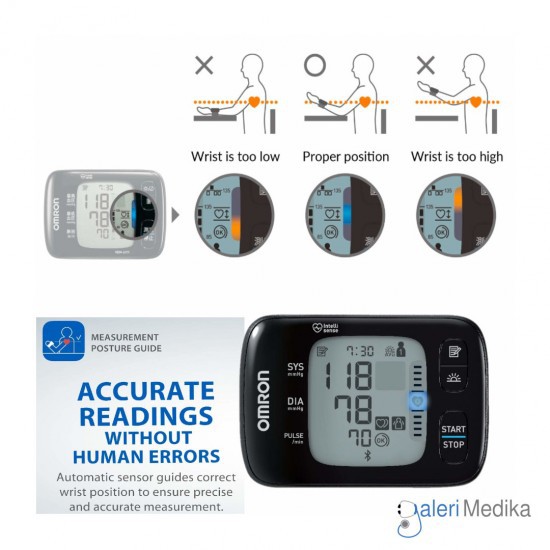 Tensimeter Digital Pergelangan Tangan Omron HEM-6232T / HEM 6232 T / HEM6232T - Omron Connected Bluetooth